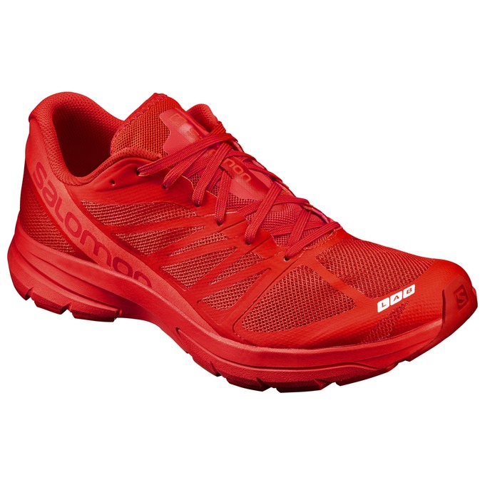 Chaussure Running Salomon Femme Rouge - Salomon S-LAB SONIC 2 - France (1970-SQGAU)